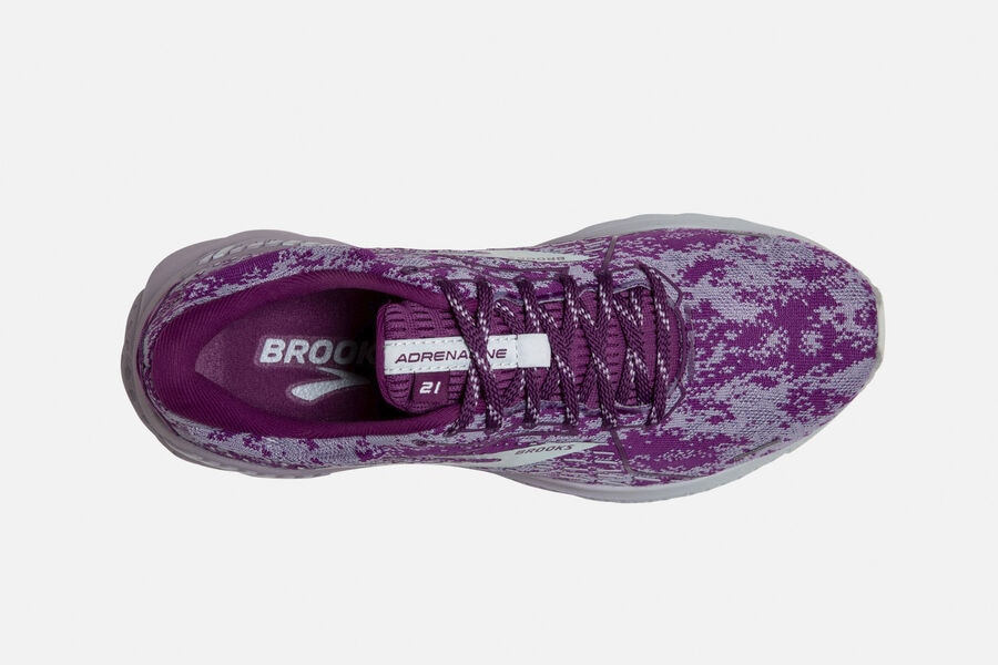 Brooks Running Shoes - Adrenaline GTS 21 Road Womens - Purple/Silver - VSX-175962